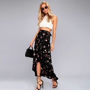 Long wrap skirt
